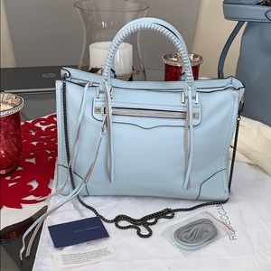 New Rebecca Minkoff RARE Baby Blue Reagan Satchel